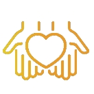 Heart in hands icon